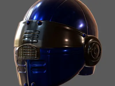 Gas mask helmet 3d model scifi Low-poly  Low-poly 3D model 556