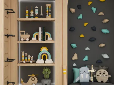 toys and furniture set 3D model