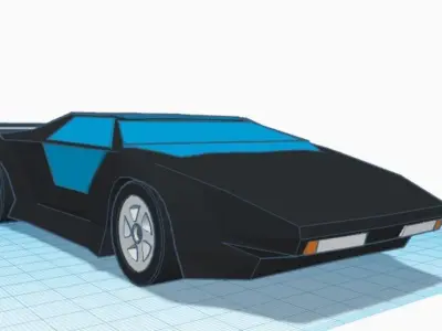 1992 Vector W8 Free 3D model