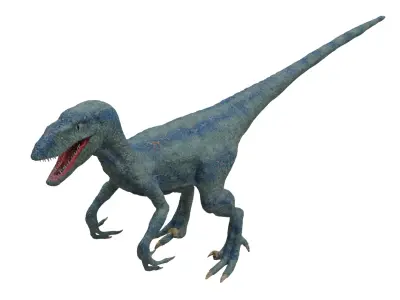 Velociraptor dinosaur Low-poly 3D model