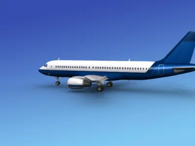 Airbus A320 Unmarked 3D model