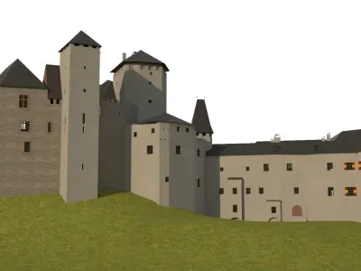 Burg Lockenhaus complex Historical Medieval Castle Fortress 3D model
