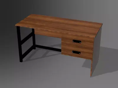 Modern Office Desk with Drawers  Product Design Model Free 3D model