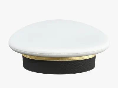 Navy Officer Cap PBR Low-poly 3D model