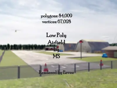 An airfield in the forest Free low-poly 3D model