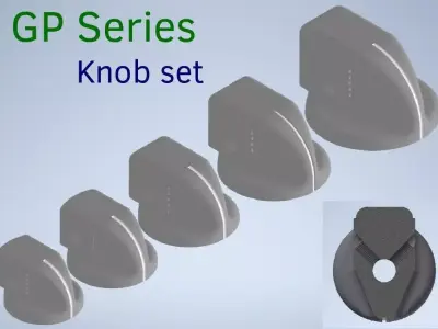 GP Series Knob Set 3D print model