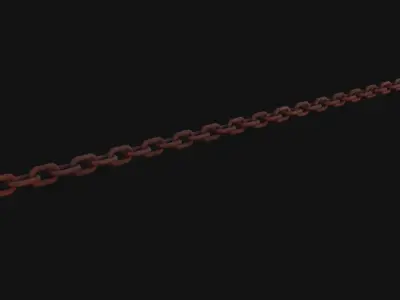 Simple Steel Chain Low-poly 3D model