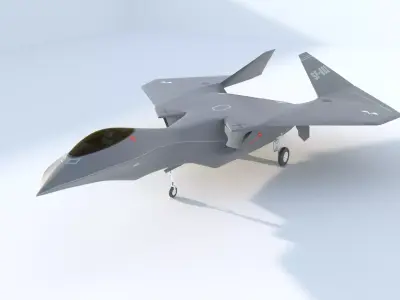 Silent Falcon The next generation stealth fighter jet 3D model