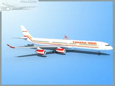 Falcon3D A340-600 Canada 3000 3D model