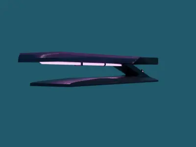Cyberpunk Bench Low-poly 3D model