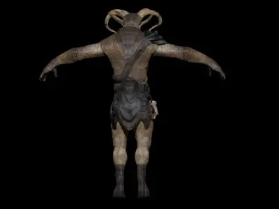 Trollocs criaturas da noite Low-poly 3D model