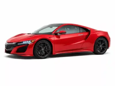 Metallic Red Acura NSX  Modern Hybrid Supercar 3D model