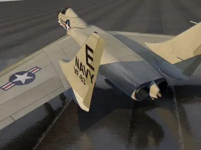 Vought-Grumman F-7U-3 Cutlass 3D model