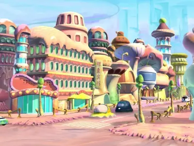 Cartoon Street View 3D model