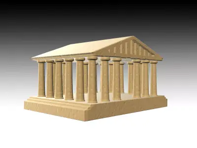 Aquarium Ornaments greek temple 3D print model