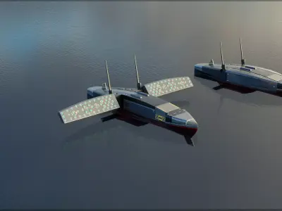 Heavy Missile Drone Low-poly 3D model