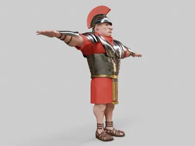 Roman Solider Stylized Character 3D model