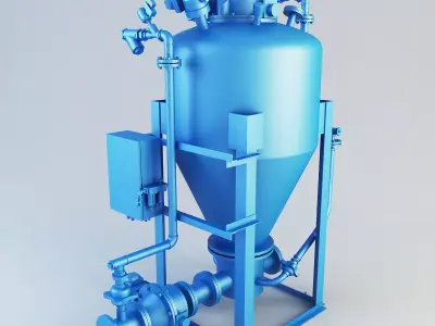 Outlet conical pump Low-poly 3D model