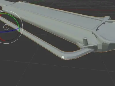 extreme low poly simple blade Low-poly 3D model