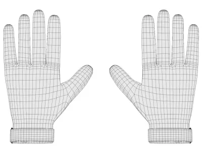 Tactical Gloves 01 PBR Low-poly 3D model