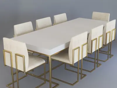 Dinning Table01 Free 3D model