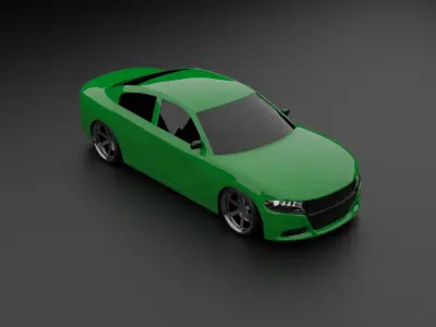 Cars for Arcade and Demolition Racing Games Free low-poly 3D model