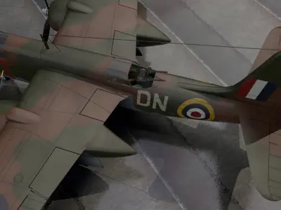 Douglas Boston Mk-3 - A-20B 3D model