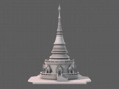 Pagoda V03 Low-poly 3D model