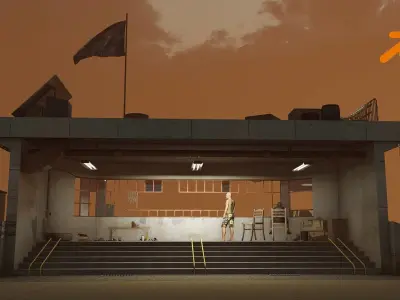 ARMY BUNKER Low-poly 3D model