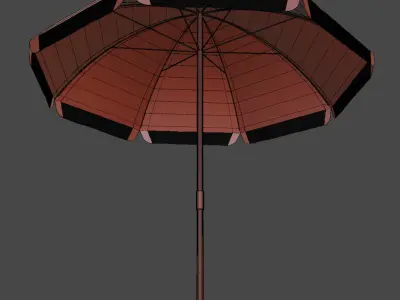 Realistic Beach Umbrella 3D Model Free 3D model