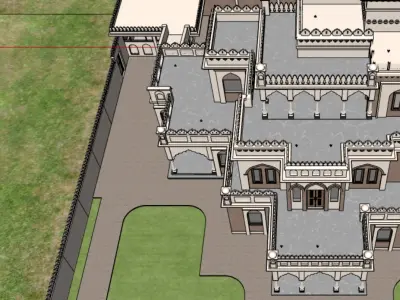 Traditional Haveli style house 3D model