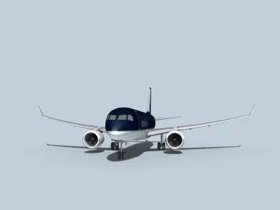 Bombardier CS100 Midwest Jet 3D model