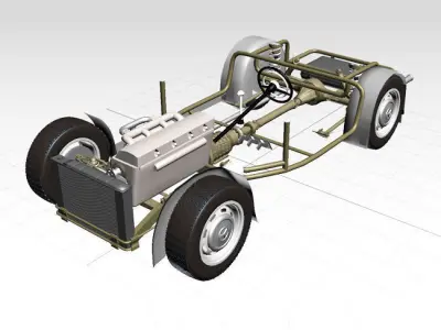 Chassis Car 50-60s 3D model