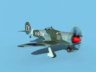Hawker Tempest MKII RAF FF 3D model