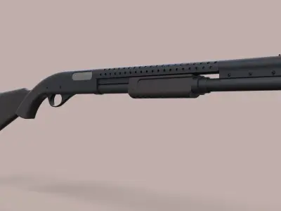 Remington 870 from the movie Terminator 3 3D model