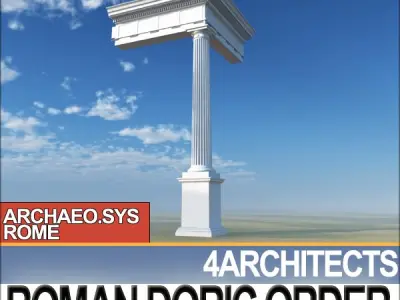 Roman Doric Order Elements 3D model