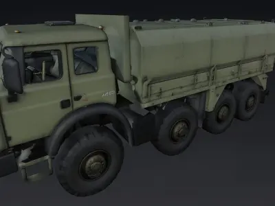 Military Toy Truck for Kids 3d model Low-poly 3D model