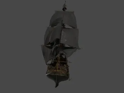 Pirate Ship Low-poly 3D model