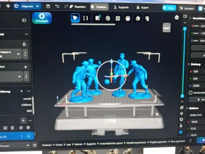 WW2 Soldiers Playing Football Diorama STL Allied vs German 3D print model