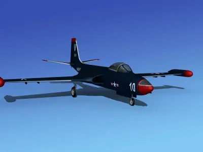 McDonnell F2H4 Banshee V02 3D model