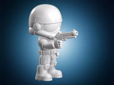 Chibi Stormtrooper 3D Print Model 3D print model