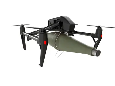 Kamikaze Bombing Drone Low-poly 3D model