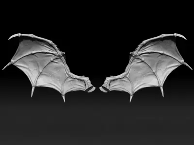 Demon Wings high poly  3D model