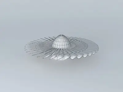 Airplane Jet Engine Fan Free 3D model