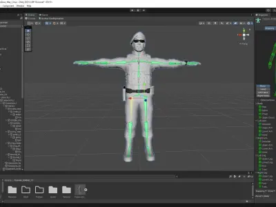 Casual Soldier 17 Low-poly 3D model