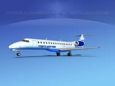 Embraer ERJ-140 Miami Express 3D model