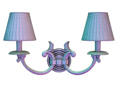  Retro Rustic Style Wall Light Free 3D model