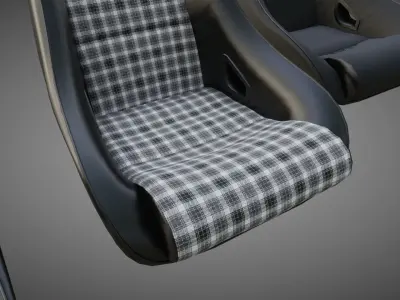 Car Seat GTS Classic Vallelunga Low-poly 3D model