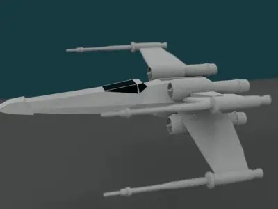 T-65 X-Wing Fighter Star Wars Low-poly 3D model