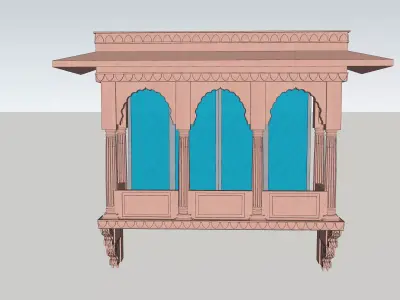 indian jodhpuri stone jharokha 3d modal 3D model